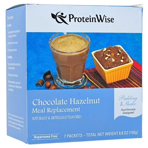ProteinWise -  Chocolate Hazelnut Meal Replacement Shake or Pudding - 7/Box