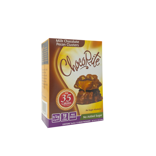 HealthSmart ChocoRite Milk Chocolate Pecan Clusters - 12 Pack