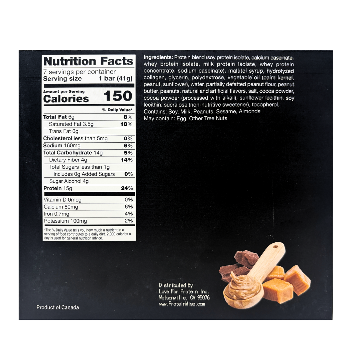 ProteinWise - Chewy Chocolate Peanut Protein Bars - 7/Box