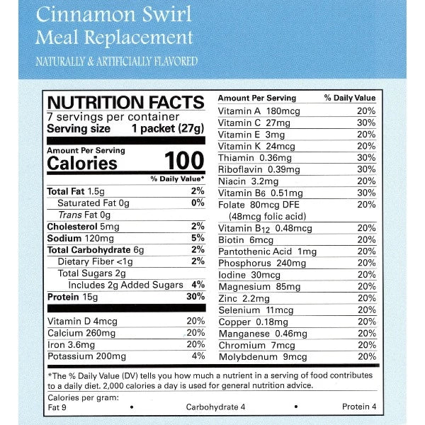 ProteinWise - Cinnamon Swirl Meal Replacement Shake or Pudding - 7/Box