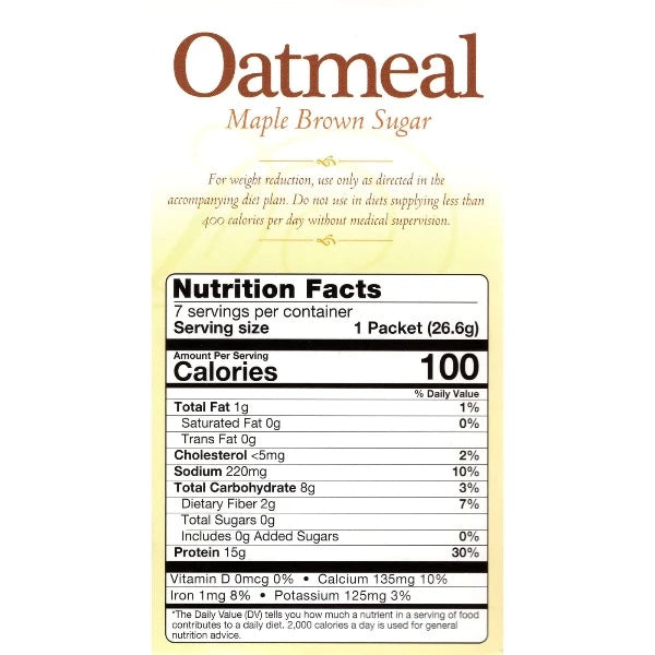 ProteinWise - Maple Brown Sugar Protein Oatmeal - 7/Box