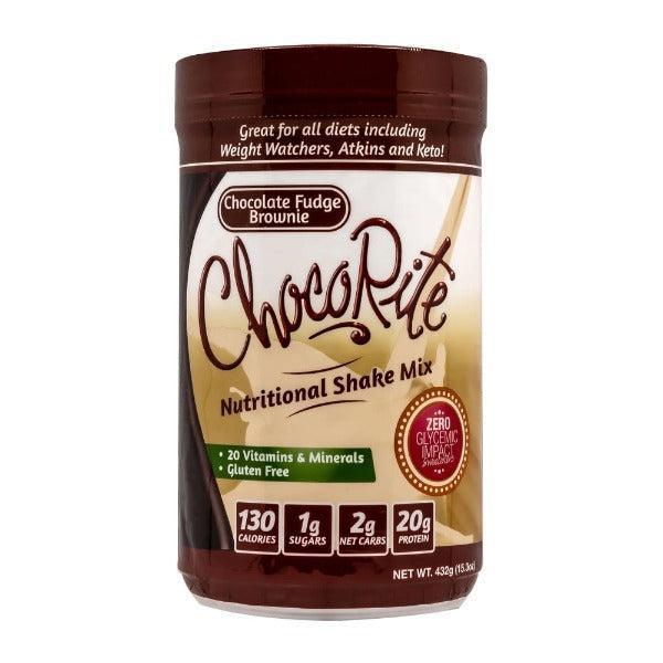 ChocoRite Protein Shake Mix Chocolate Fudge Brownie