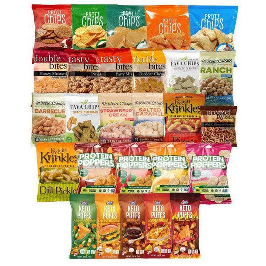 High Protein Snacks Sampler Pack - 16 Bags