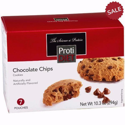 Snacks - ProtiDiet - Protein Chocolate Chips Cookies - 7/Box - ProteinWise
