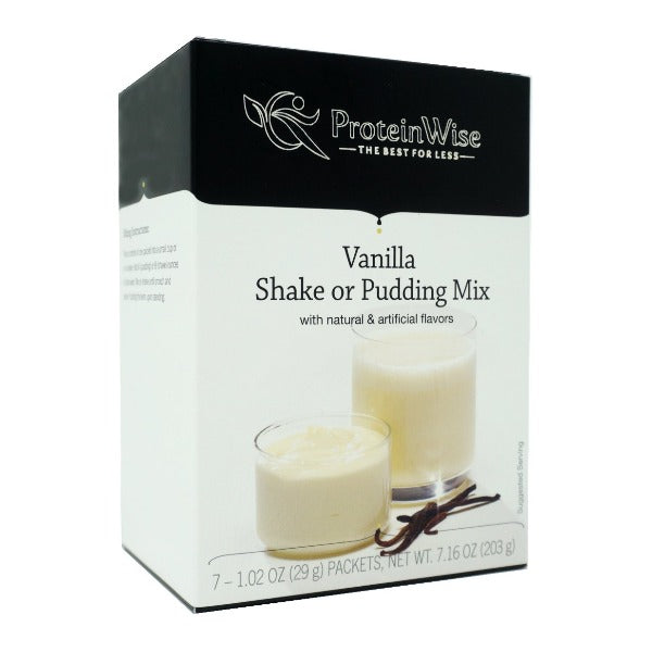 ProteinWise - Vanilla Meal Replacement Shake or Pudding Mix - 7/Box
