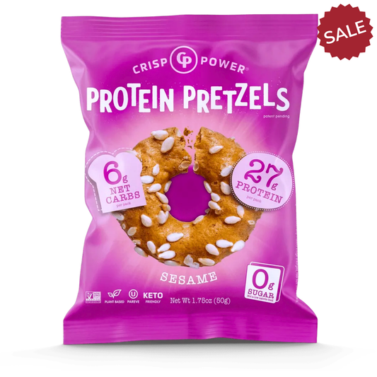 Crisp Power Protein Pretzels - Sesame - Single Bag