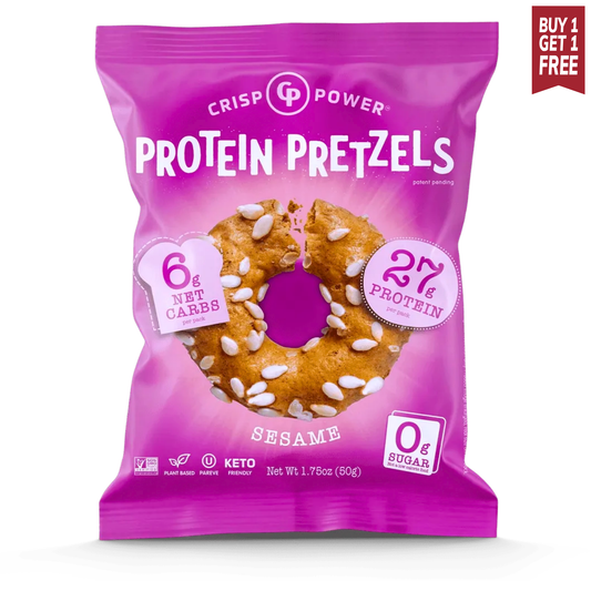 Crisp Power Protein Pretzels - Sesame - Single Bag