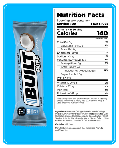 Built High Protein Puff - Coconut - 1 Bar