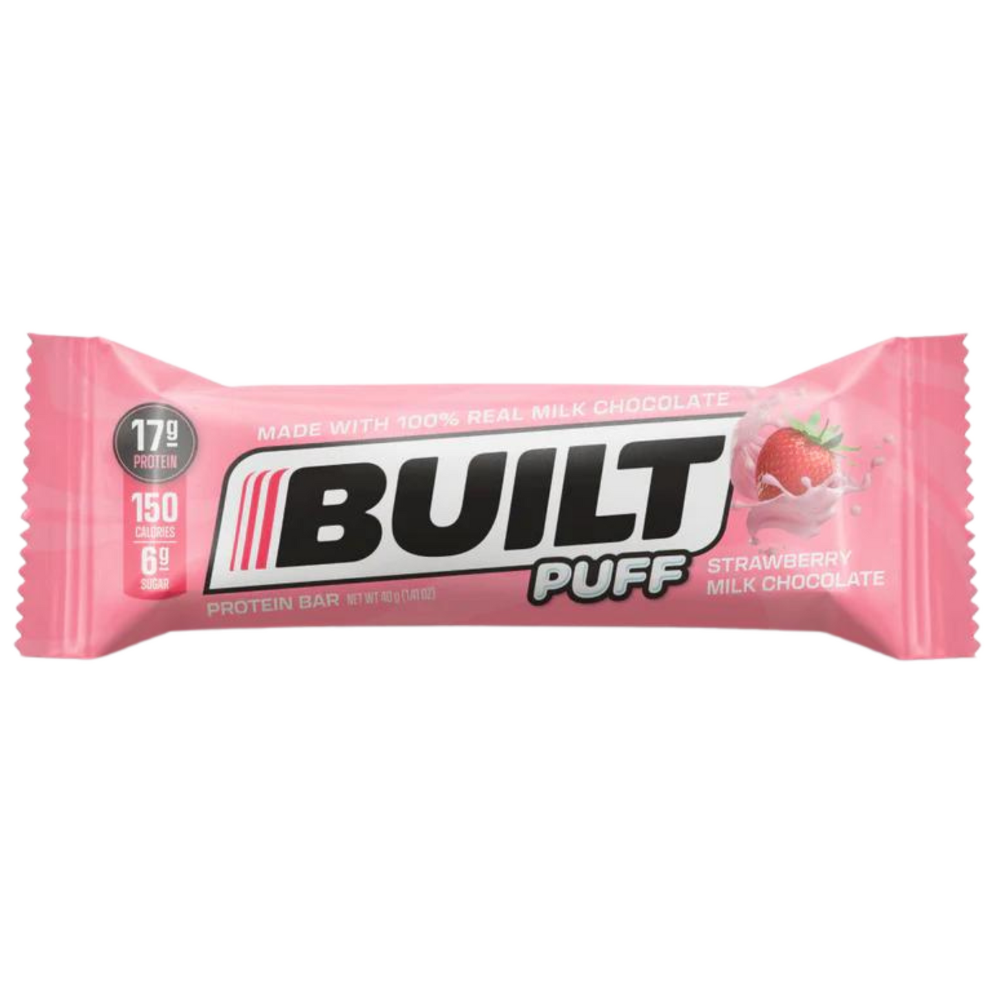 Built High Protein Puff - Strawberry Milk Chocolate - 1 Bar