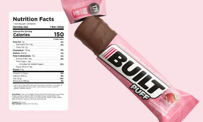 Built High Protein Puff - Strawberry Milk Chocolate - 1 Bar