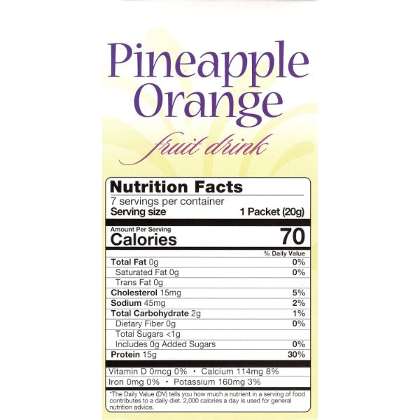 ProteinWise - Pineapple Orange Protein Fruit Drink - 7/Box