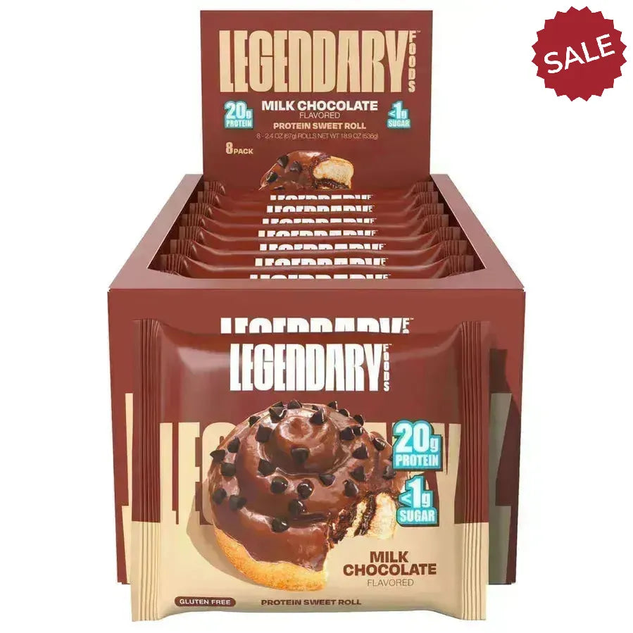 Legendary Foods - Sweet Roll - Milk Chocolate - 8 Pack