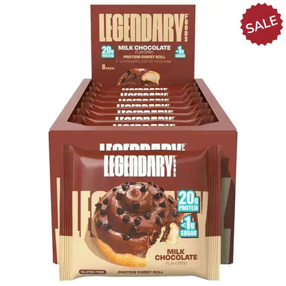 Legendary Foods - Sweet Roll - Milk Chocolate - 8 Pack
