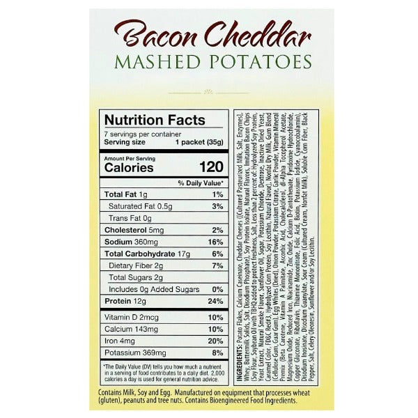 Proteinwise - Bacon Cheddar Mashed Potatoes - 7/Box