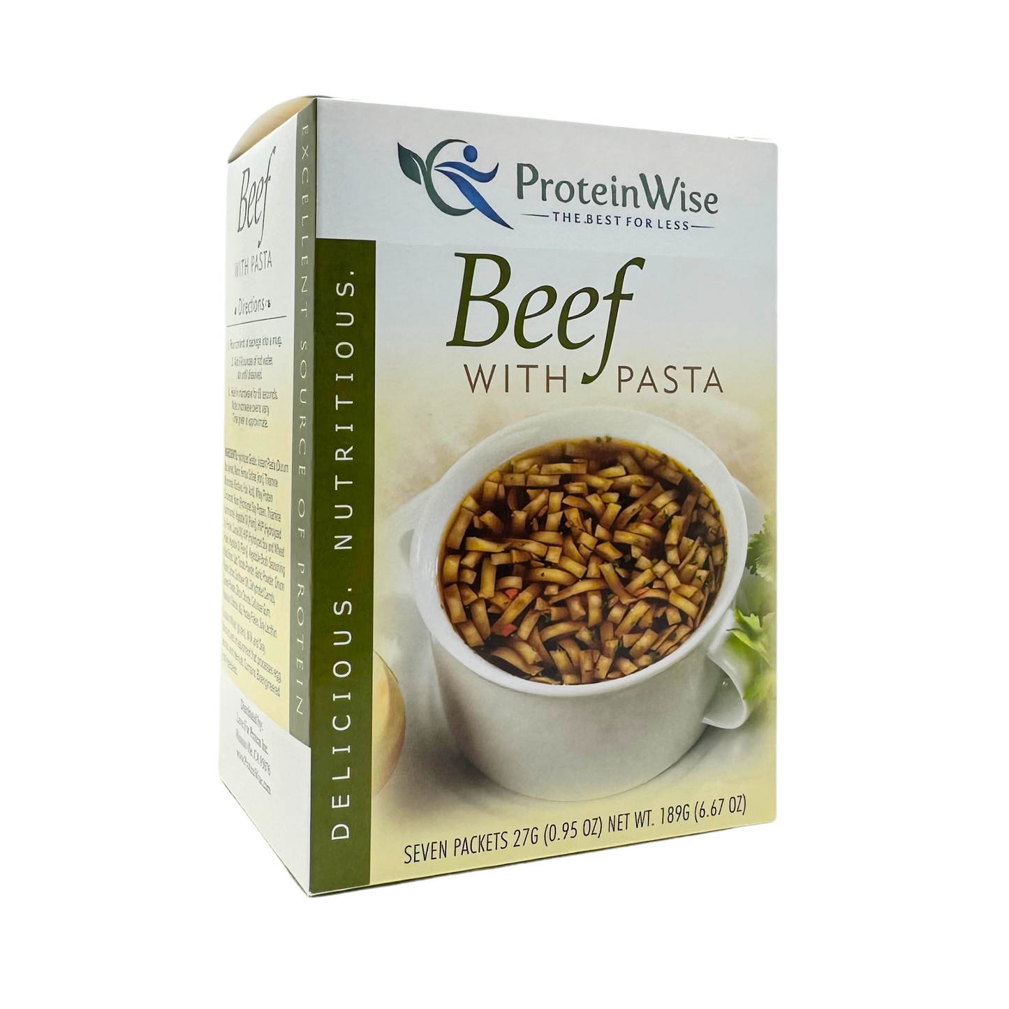 ProteinWise - Beef with Pasta Protein Soup - 7/Box