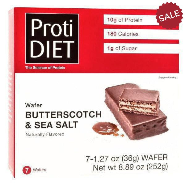 ProtiDiet - Butterscotch & Sea Salt Protein Wafer Bar - 7/Box