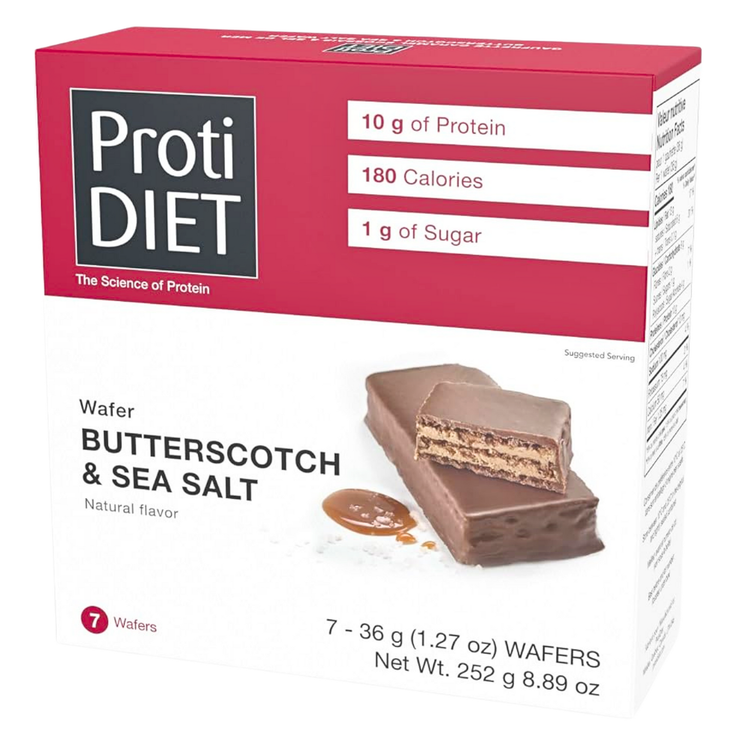 ProtiDiet - Butterscotch & Sea Salt Protein Wafer Bar - 7/Box