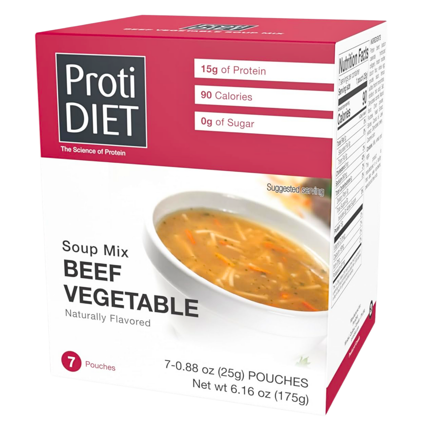 ProtiDiet - Beef Vegetable Soup Mix - 7/Box
