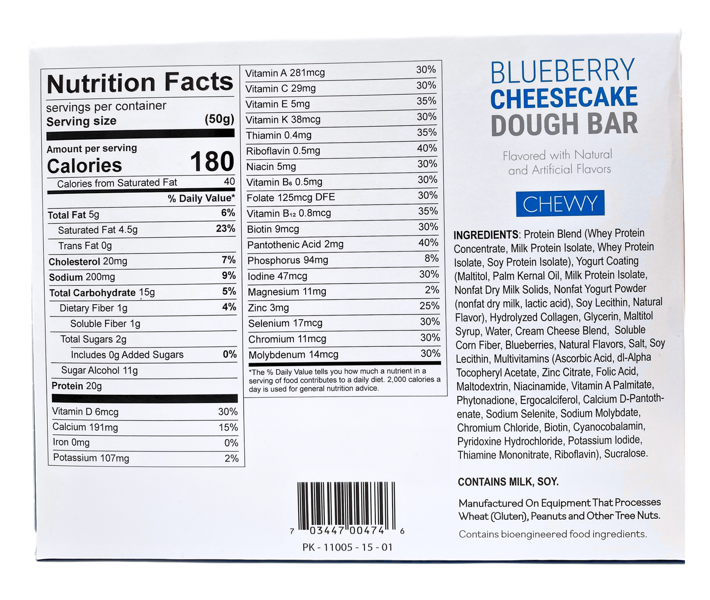 ProteinWise - Blueberry Cheesecake Dough Bar - 7/Box