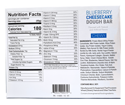 ProteinWise - Blueberry Cheesecake Dough Bar - 7/Box