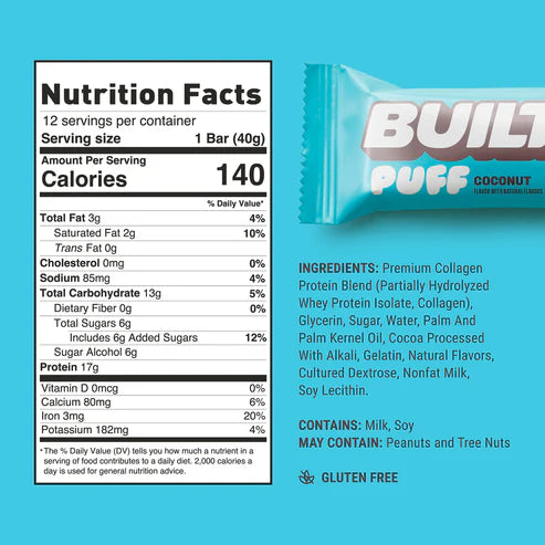 Built High Protein Puff - Coconut - 1 Bar