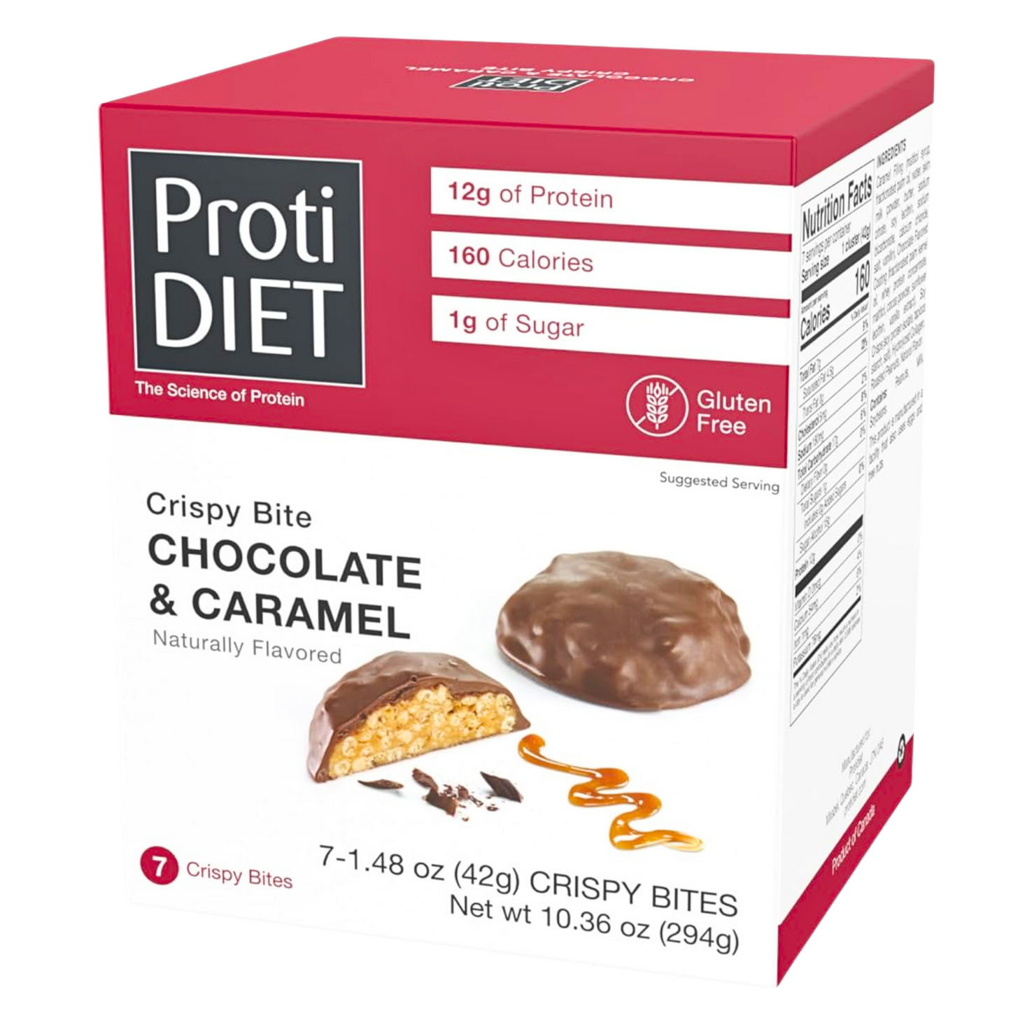 ProtiDiet - Chocolate & Caramel Crispy Bites - 7 Bars