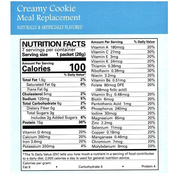 ProteinWise - Creamy Cookie Meal Replacement Shake or Pudding - 7/Box