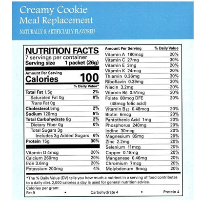 ProteinWise - Creamy Cookie Meal Replacement Shake or Pudding - 7/Box