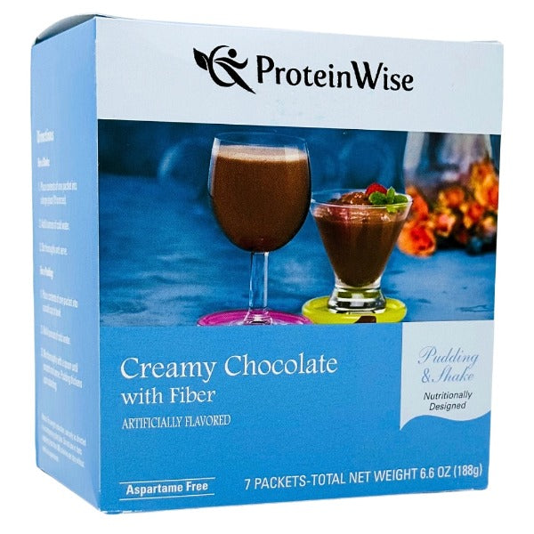 Proteinwise - Creamy Chocolate Shake or Pudding with Fiber - 7/Box