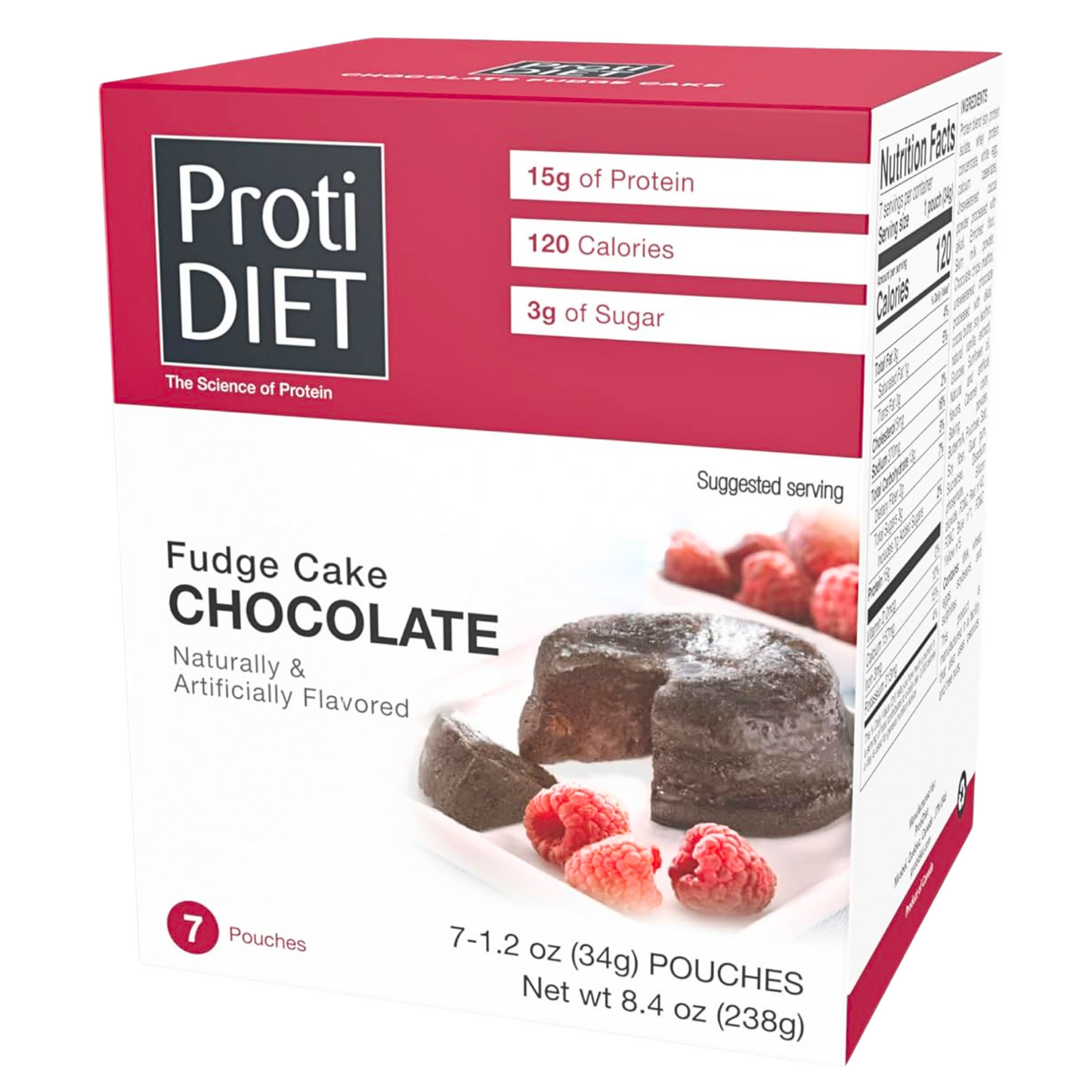 ProtiDiet - Chocolate Flavor Fudge Cake - 7/Box