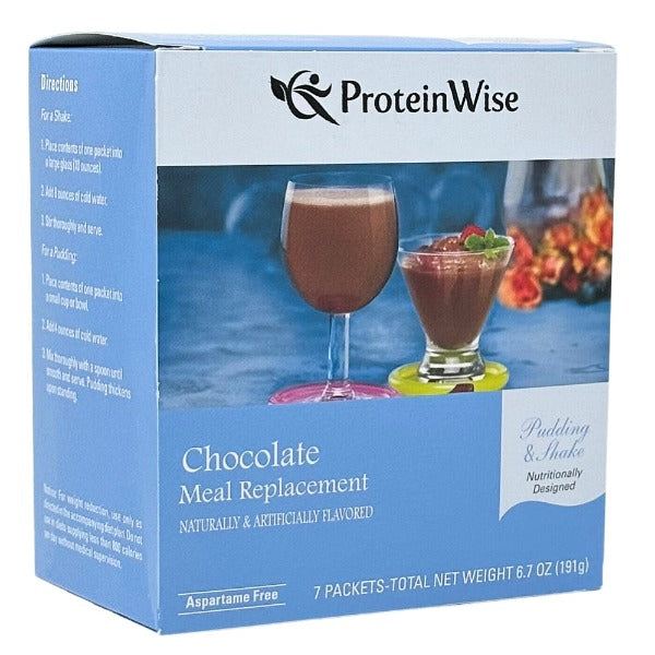 ProteinWise - Chocolate Meal Replacement Shake or Pudding  - 7/Box