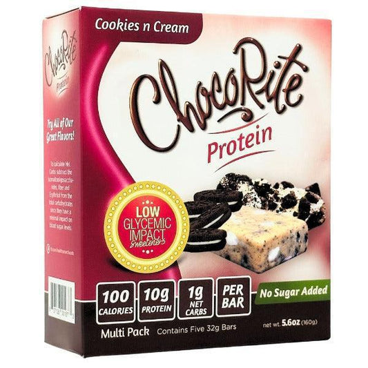 HealthSmart ChocoRite 32g Cookies N Cream Bar - 5 Bars