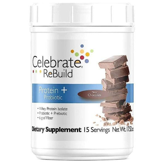 Celebrate ReBuild Protein + Probiotic - Chocolate - 15 Serving Tub