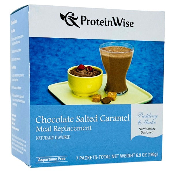 ProteinWise -  Chocolate Salted Caramel Meal Replacement Shake or Pudding - 7/Box