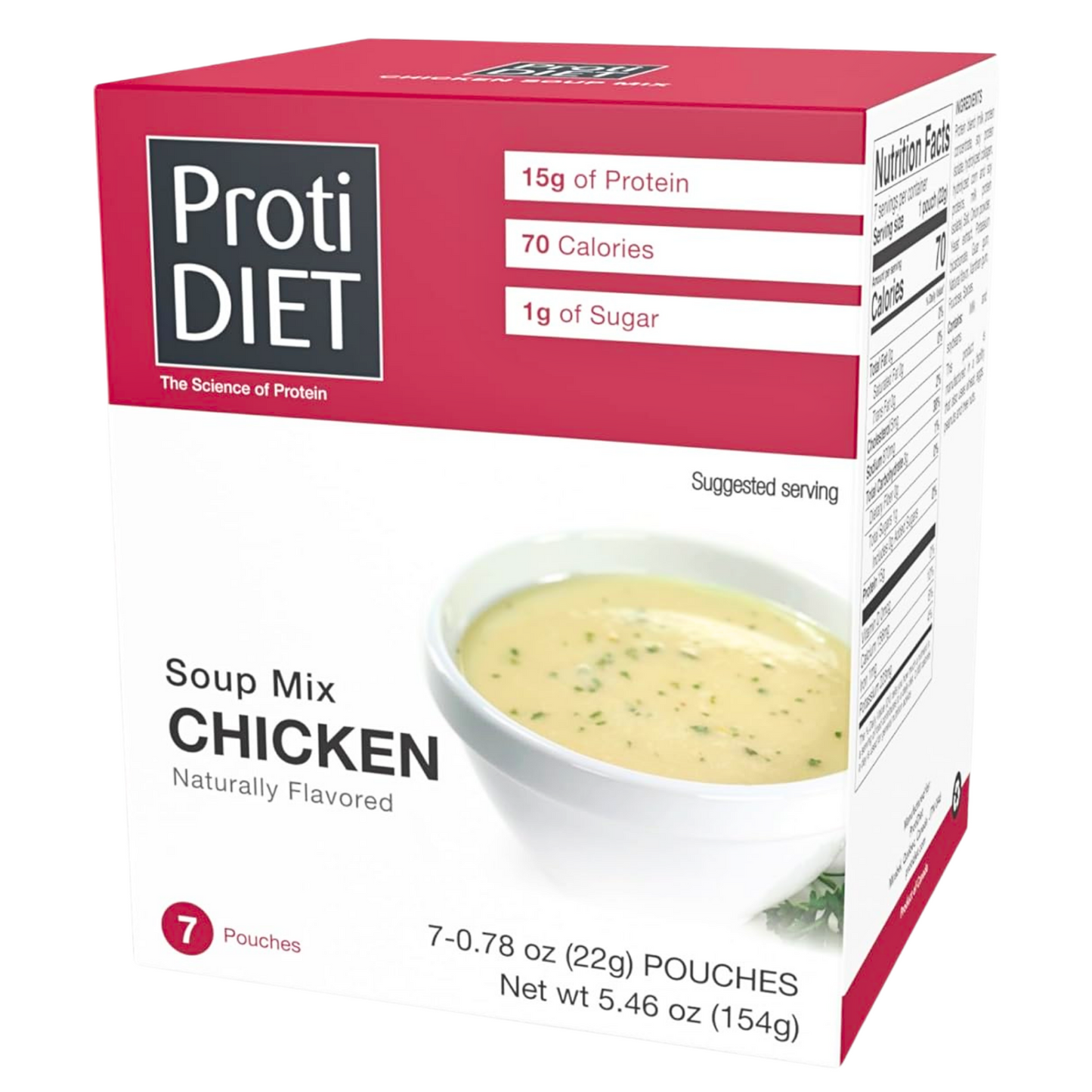 ProtiDiet - Chicken Flavor Protein Soup Mix - 7/Box