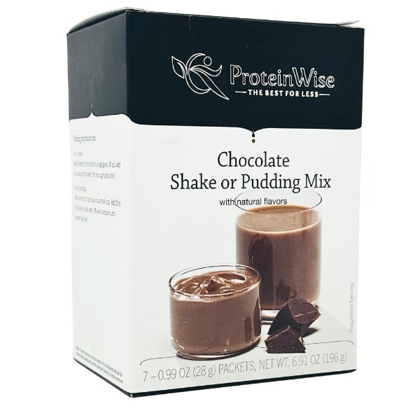 ProteinWise - Milk Chocolate Meal Replacement Shake or Pudding Mix - 7/Box