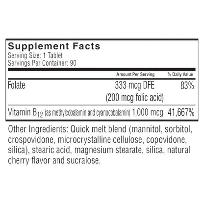 Celebrate Vitamins - B12 Quick Melt - Cherry - 90 Count