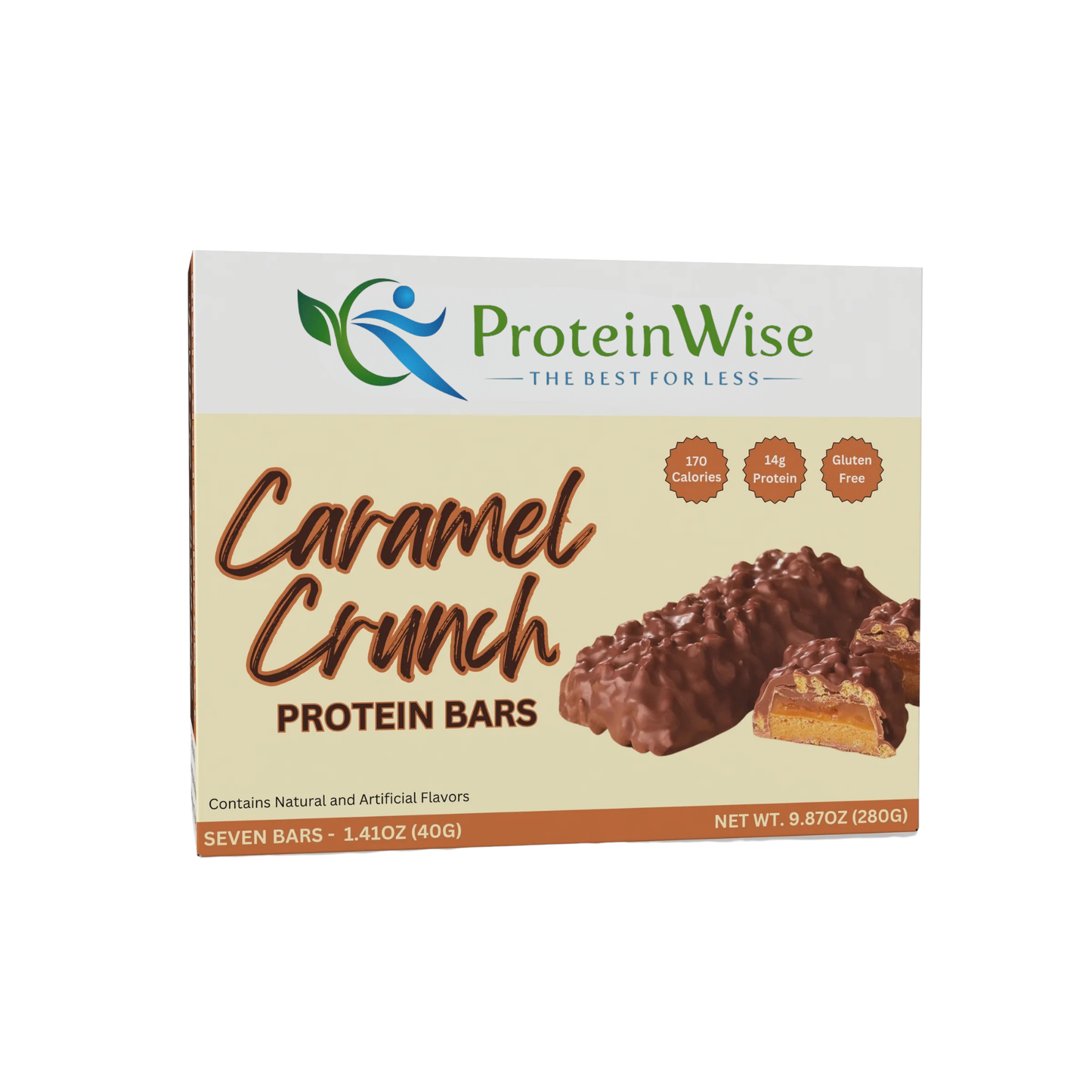 ProteinWise - Caramel Crunch Protein Bar - 7 Bars