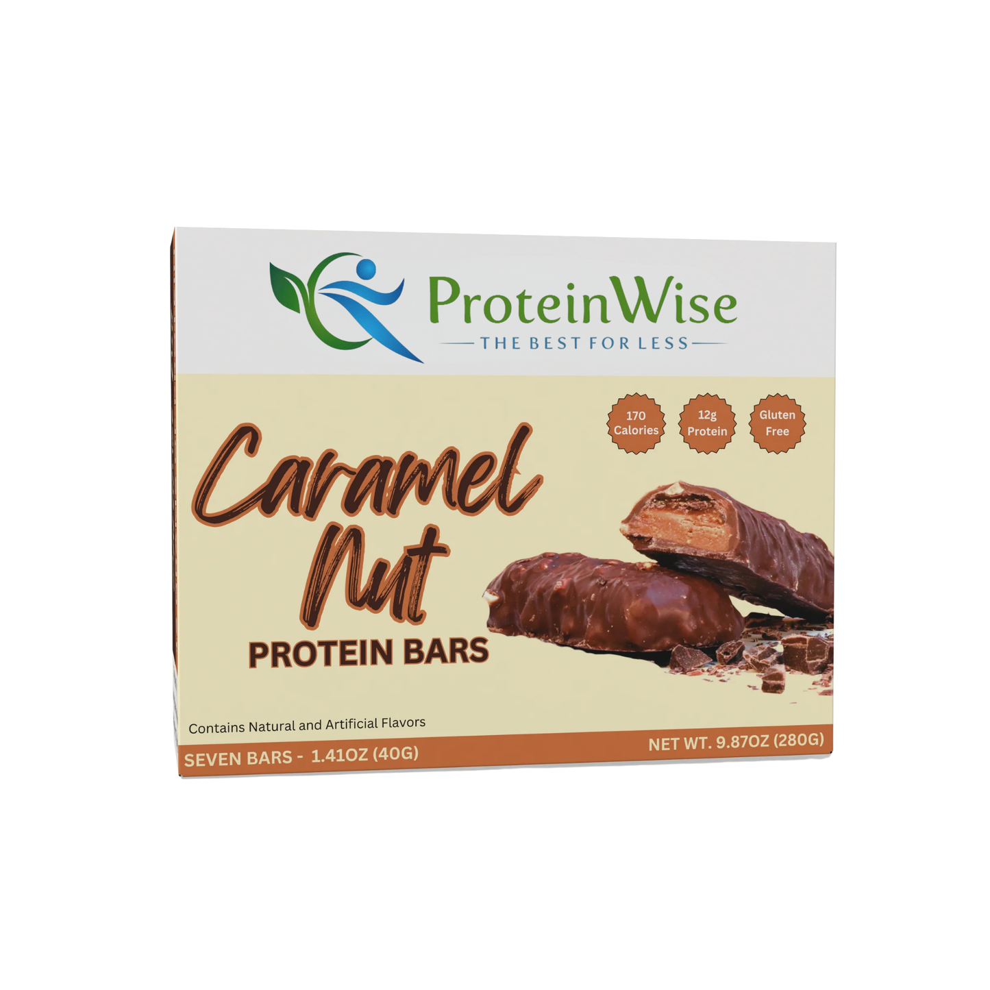 ProteinWise - Caramel Nut High Protein Bar - 7 Bars