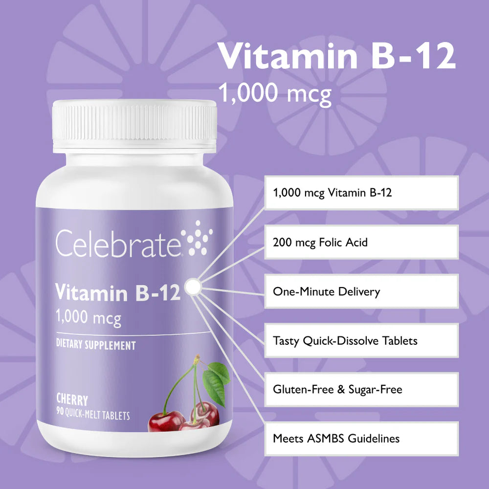 Celebrate Vitamins - B12 Quick Melt - Cherry - 90 Count