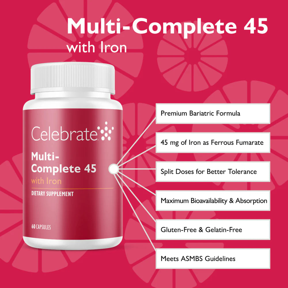 Celebrate - MultiVitamin Complete 45 - Multivitamin with Iron - 180 Capsules