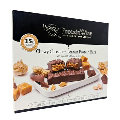 ProteinWise - Chewy Chocolate Peanut Protein Bars - 7/Box