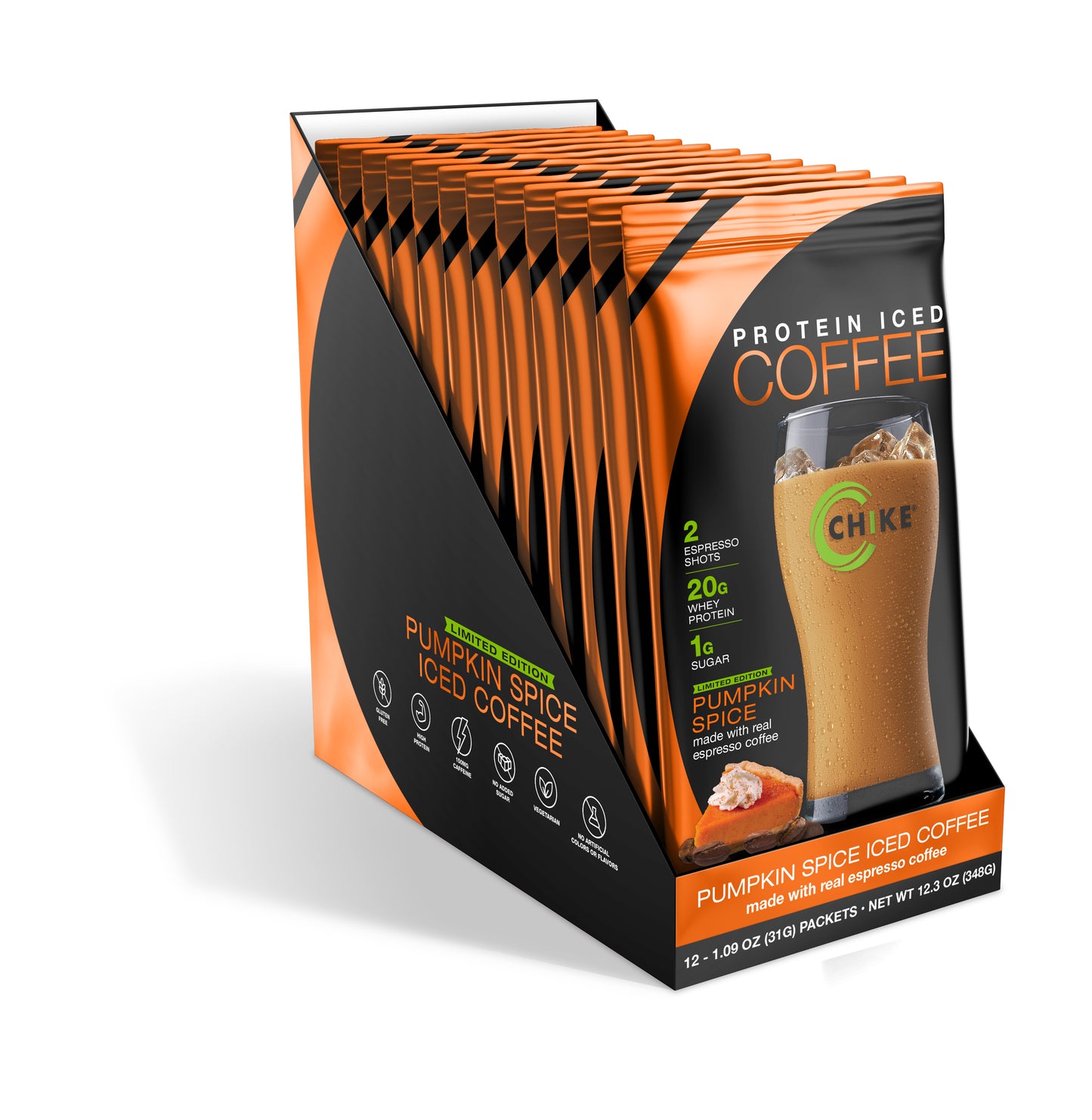 Chike Nutrition High Protein Iced Coffee - Pumpkin Spice Latte - Single Serving (Limited Edition)