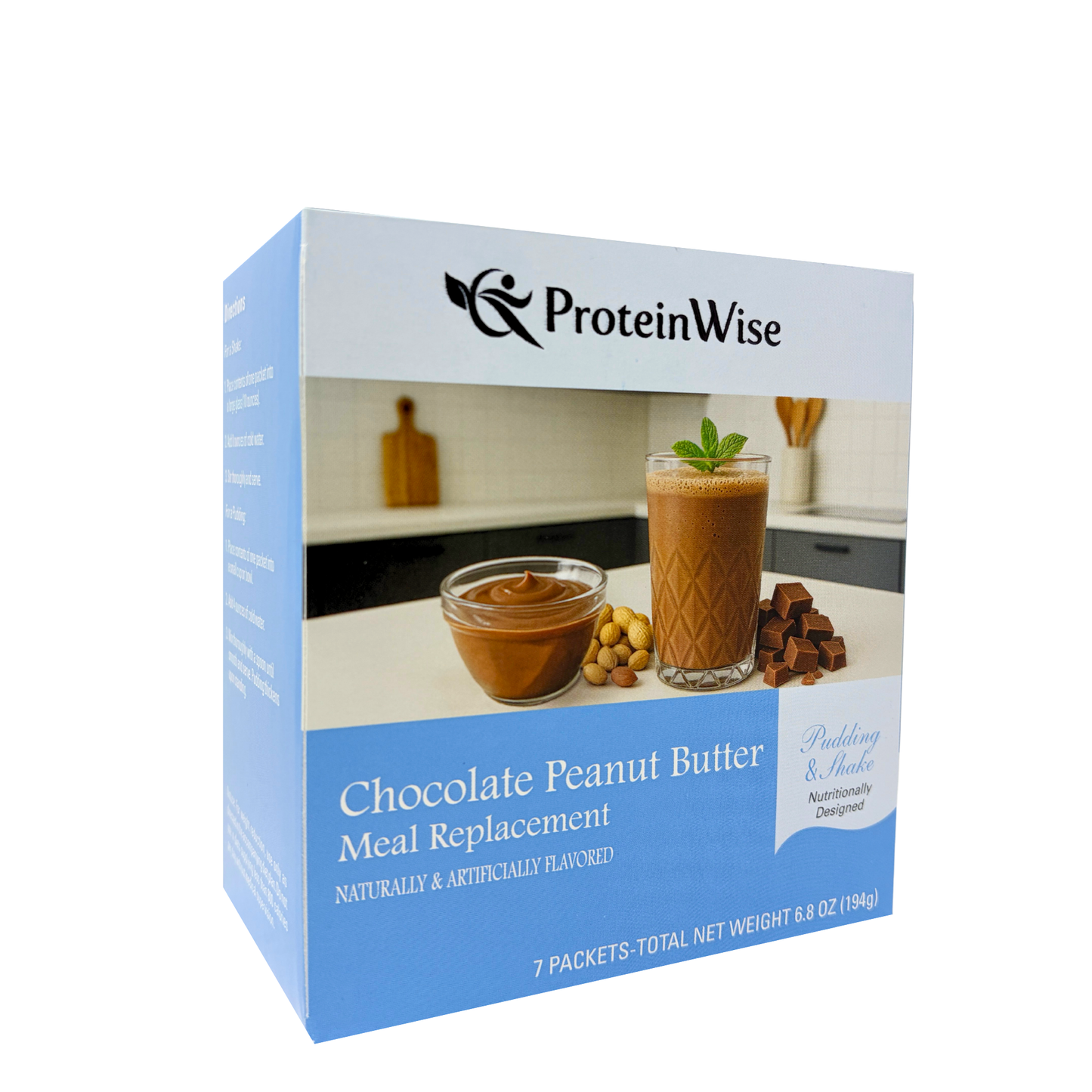 ProteinWise - Chocolate Peanut Butter Pudding & Shake Meal Replacement - 7/Box