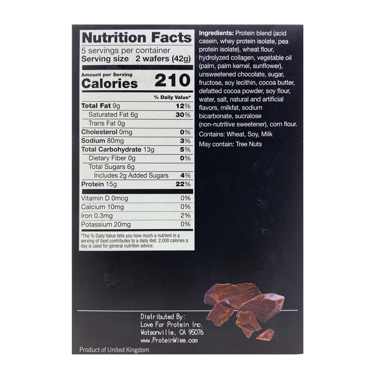 ProteinWise - Chocolate Protein Wafers - 5/Box