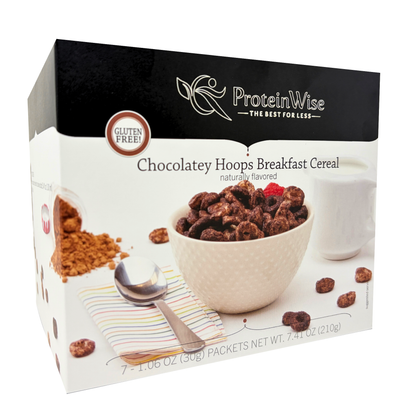 ProteinWise - Chocolatey Hoops Breakfast Cereal - 7/Box