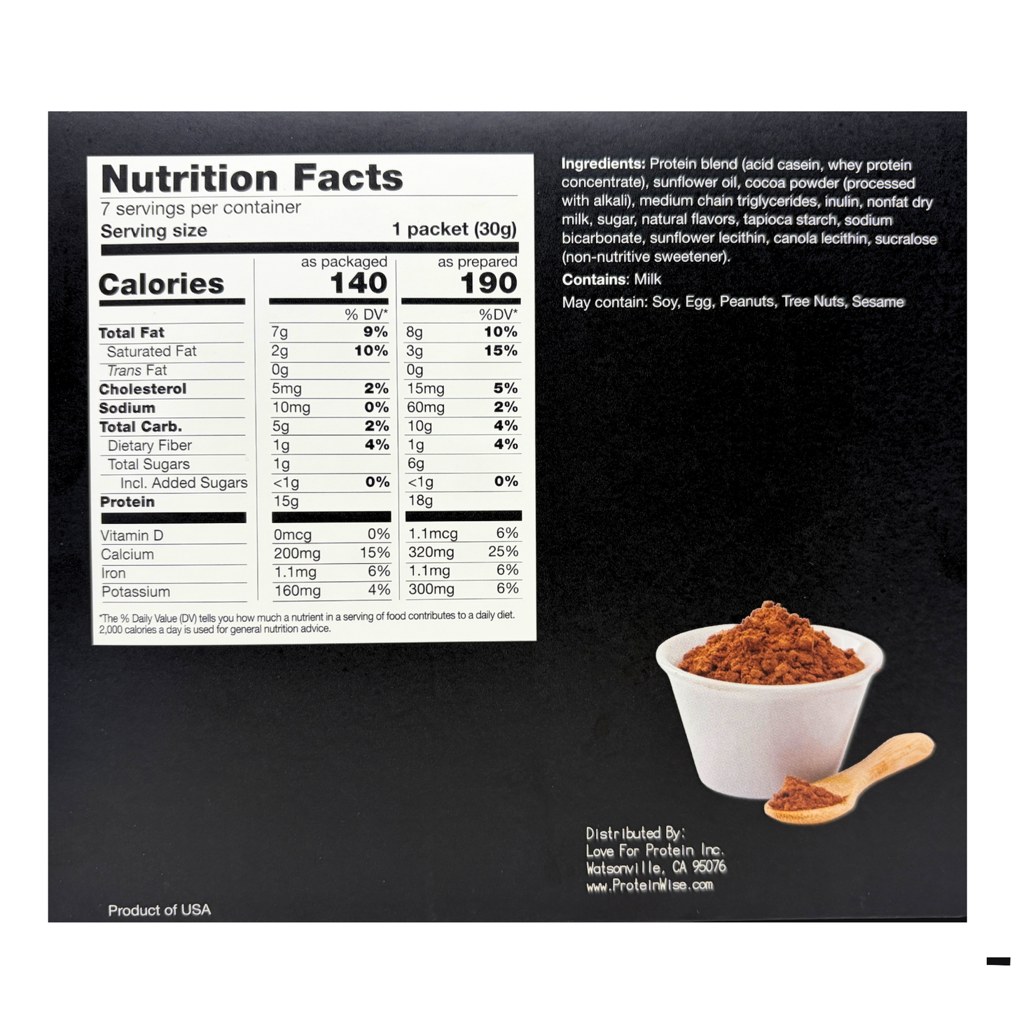ProteinWise - Chocolatey Hoops Breakfast Cereal - 7/Box