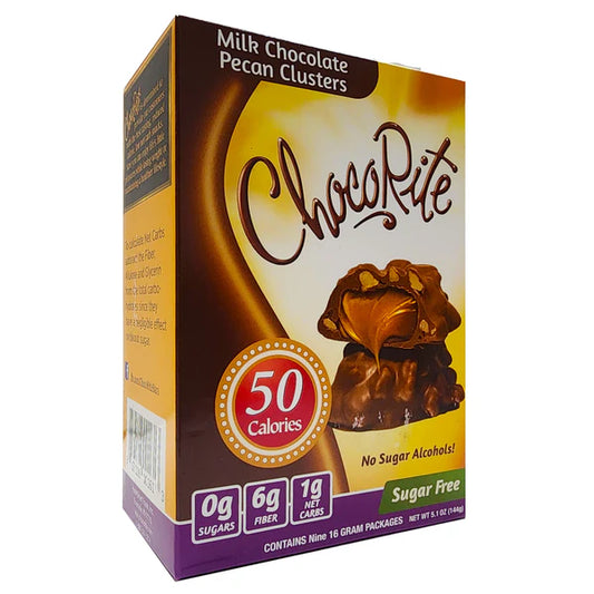 HealthSmart ChocoRite Milk Chocolate Pecan Clusters - 9 Pack