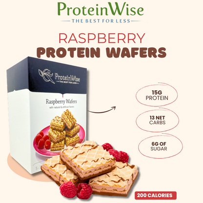 ProteinWise - Raspberry Protein Wafers - 5/Box