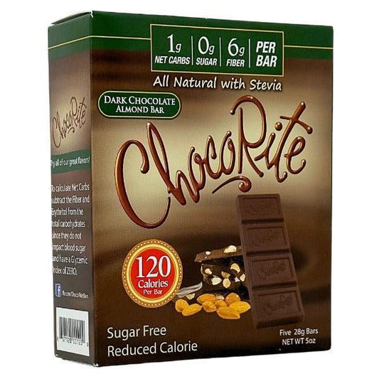 HealthSmart ChocoRite Dark Chocolate Almond Bar - 5 Bars